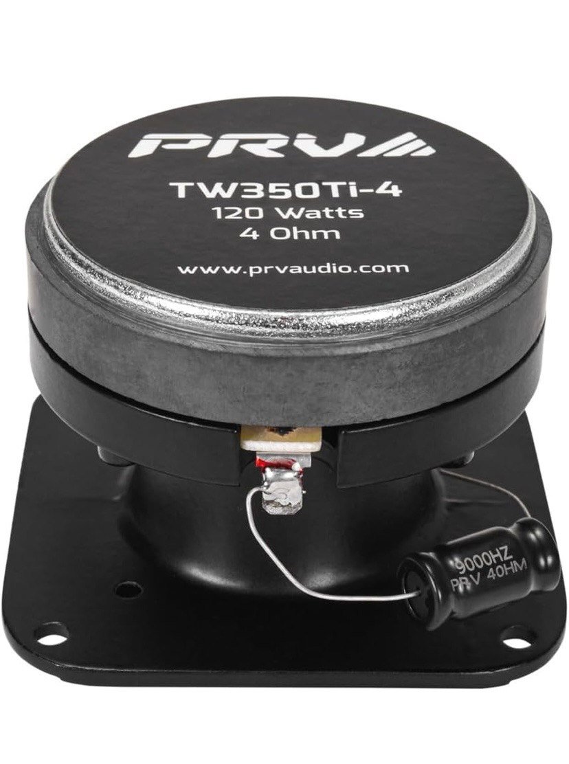 PRV AUDIO TW350Ti-4 Tweeters Tipo Bala para Audio de Coche - 240 Vatios, Tweeters de Titanio de 3x3 Pulgadas para Audio de Coche - Fácil de Montar (Par) - Imagen 3