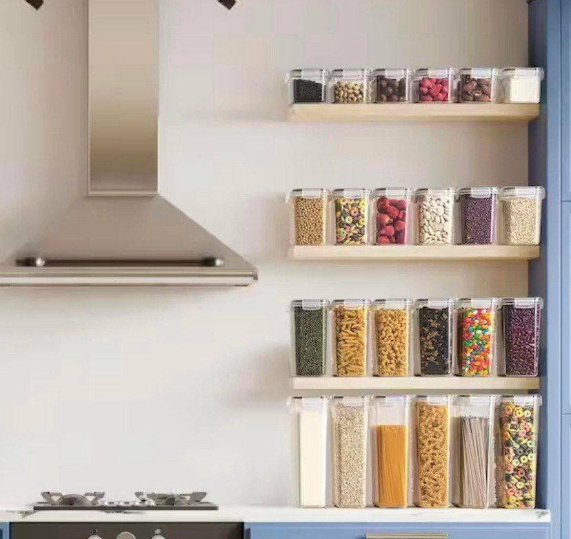 Set of 24 Clear Airtight Food Storage - Imagen 4