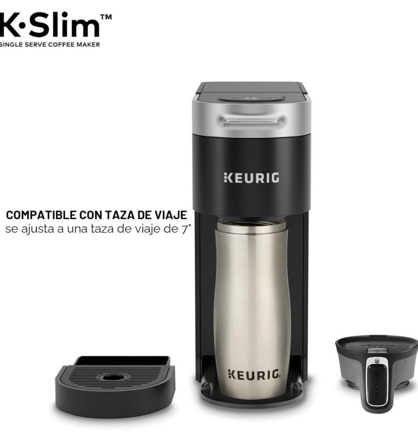 Keurig K-Slim CoffeeFeer, Brewer de café Single Stefer K-CUP POD, 8 a 12oz. Tamaños de preparación, negro Tecnología Multistream, 3 tamaños de preparación, diseño elegante, depósito extraíble - Imagen 8