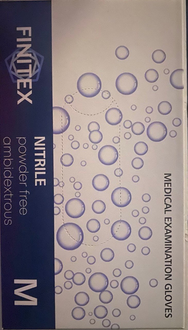 FINITEX Guantes de examen de nitrilo azul hielo, sin polvo, 1000 guantes de limpieza médica y del hogar - Imagen 2